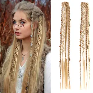 Clip-in Hair Extensions Including Wig Braids, Dreadlocks, Thick Braids, High-Temperature Fiber Twist Braids, Chemical Fiber Dreadlock Ponytails