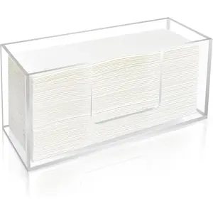 Paper Towel Dispenser, Napkin Holder for Bathroom, Kitchen & Countertop - Paper Towel Holder Z-Fold/C-Fold/Multi-Fold Holder, Shatter-Resistant & Space-Saving (1)