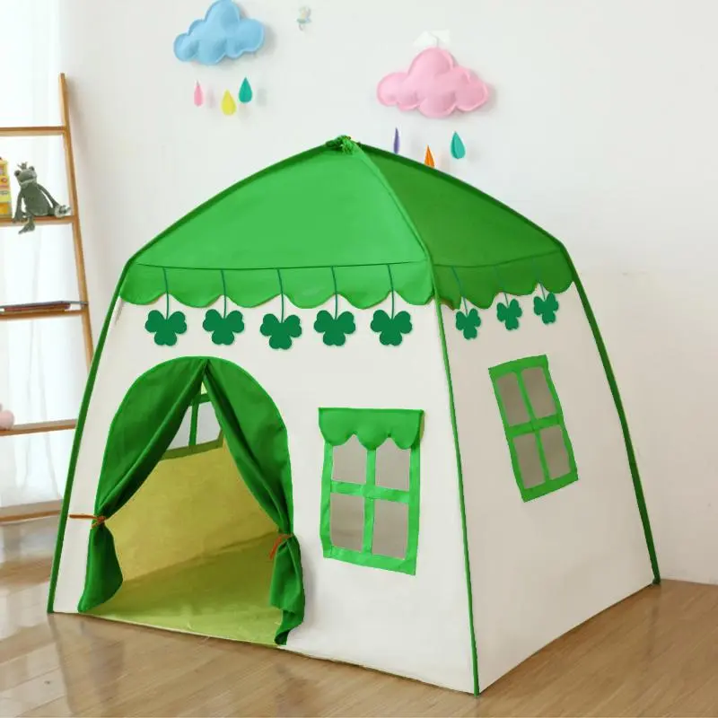 Flower House Design Play Tent, Indoor Outdoor Playroom Game House, Foldable Outdoor Toy Tent, Fun Playhouse for Kids, Birthday Gift, Party Play Tent