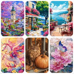 DIY Paint By Numbers Kit Framed & Unframed  numbers kit adults Acrylic Paints Easy Painting for All Ages 16x20 Inch Art Set  Home wall décor