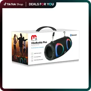 Portable Bluetooth Speaker Wireless with Lights, HD Stereo Sound, IPX4 Waterproof, TWS Pairing, BT5.3 with AUX Input, Small Speaker for Outdoor Home Camping Party, Ideal Electronics Gifts for Him, Her