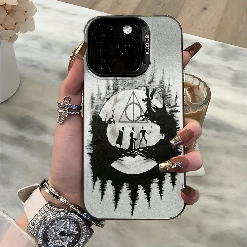 Warner Bros. Harry Potter & the Deathly Hallows Phone Case - Stylish, Shockproof & Anti-Scratch | Precise Camera Protection - Compatible with iPhone 17 16 15 14 13 12 11 Air Pro Max Plus Series - Perfect Wizarding Gift for Fan Colorful Cellphone Casing