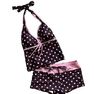 Blaze 2026 Summer Women's Polka Dot Print Bikini Set Sexy, Beautiful, Versatile Apparel, Clothes, Top, Womenswear, Short, Suits, Gamis