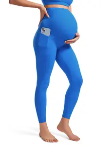 CRZ YOGA Womens Butterluxe Maternity Leggings with Pockets over the Belly 25" - Workout Active Yoga Pregnancy Pants Soft