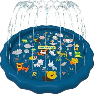 3-in-1 Splash Pad, Sprinkler for Kids & Baby Pool for Learning – Toddler Sprinkler Pool, 60’’ Outside Water Toys – "from A to Z" Outdoor Play Mat for Babies & Toddlers