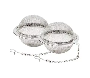 2pcs 2.1 Inch Stainless Steel Mesh Tea Balls, Kitchenware Tea-Making Tools for Brewing