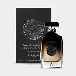 Atralia Absolute Noir Eau De Parfum for Men 100Ml 3.4Oz - Luxurious and Long Lasting Fragrances with Top Notes of Bergamot, Lemon, Grapefruit, Pink Pepper - Best Alternative for Absolu Aventus