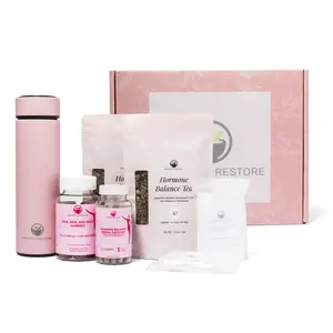 Hormone Balance Tea Premier Kit with Tea Bottle and Hormonal Imbalances Health Beverage Natural By Remedy & Restore