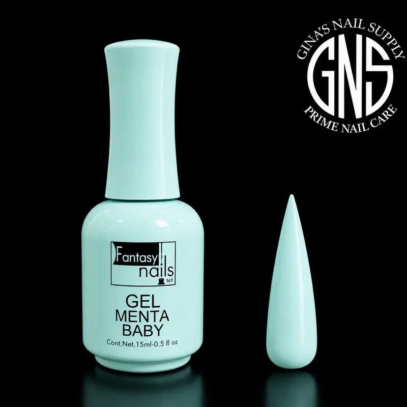 Fantasy Nails Menta Baby #95 Gel Polish 15ml - Long-Lasting Nail Color for Maximum Pigmentation