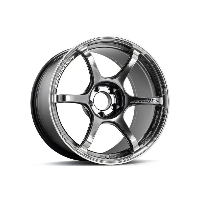Advan RG-4 18x9.5 +35 5x114.3 Racing Hyper Black and Ring Wheel