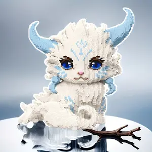 9800pcs God Beast Z Fox Puzzle, New 2026 Educational Toy, Creative 3D Building Blocks, Room Decoration, Holiday Gift