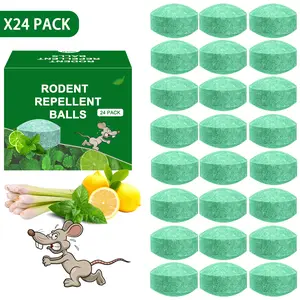 24 Pack Rodent Repellent Balls | Peppermint Oil Mice Deterrent | Effective Rat Repellent for Car Engine, Garage, Home & Attic | Non-Toxic Pest Control Solution