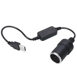 5V 2.1A USB To 12V 8W Cigarette Lighter Socket USB Male to Female Cigarette Lighter Adapter Converter FOR Car USB Cable