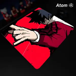 ATOM Mouse Pad  Anime Character Tempered Glass Mouse Pad, Laser Engraved Photovoltaic Glass, Super Slip Surface, Non-slip Honeycomb Base FPS Gaming Mouse Pad Anime Mousepad