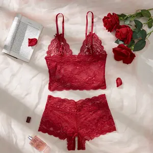 AESKEIA  Two-Piece Lingerie | Perfect Womenswear with Delicate Bow Straps & High-Waisted Design for a Confident Silhouette | Erotic Crotchless Sexy Elegant Cute Details