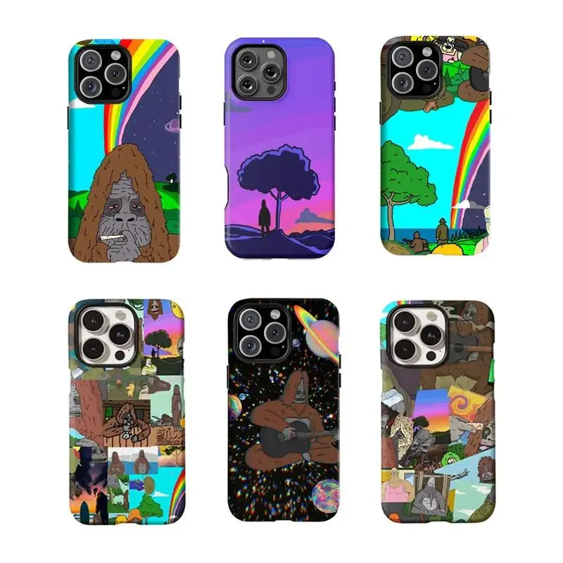 The Big Lez Show Sassy the Sasquatch Custom Rubber Phone Case - Trippy Stoner Cartoon Casing, Shockproof Resistance Protection Accessory for iPhone 17 ProMax,16,15,14,13,12,11 & Samsung S21-S26, Gift for Fans