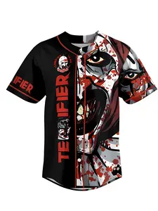 Horror Wild Baseball Shirt - "The Joker Movie" printed baseball shirt, horror movie sports shirt, 3D unisex baseball shirt suitable for both men and women, suitable for men to wear. Men's gifts  Women's gifts  Valentine's Day Jersey Tee