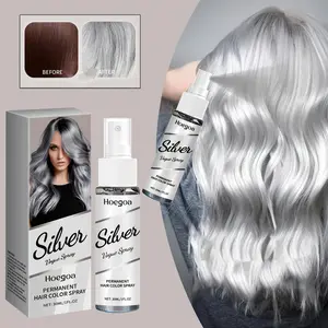 Silver Gray Fashion Hair Spray - Shiny Hair Color & Root Touch-Up Spray, Glossy Finish, Long Lasting, Damage-Free, Easy to Color & Wash. Rich Moisturizing Formula, Smooth & Tame Hair, Reduce Dryness, Trendy Hair Color Spray