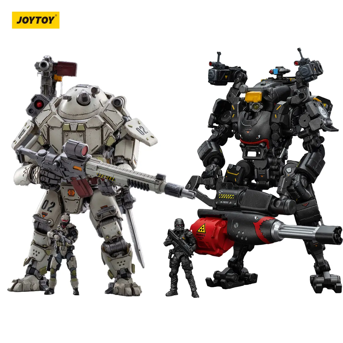 JOYTOY 1/25 Articulated Mechanical Iron Wrecker 02 Tactical Mecha Figurine Set - Articulated Figures, Hyper-Realistic Battle-Damaged Action Figures, Collectible Model with Collectible Parts, Unisex Gift for Enthusiasts