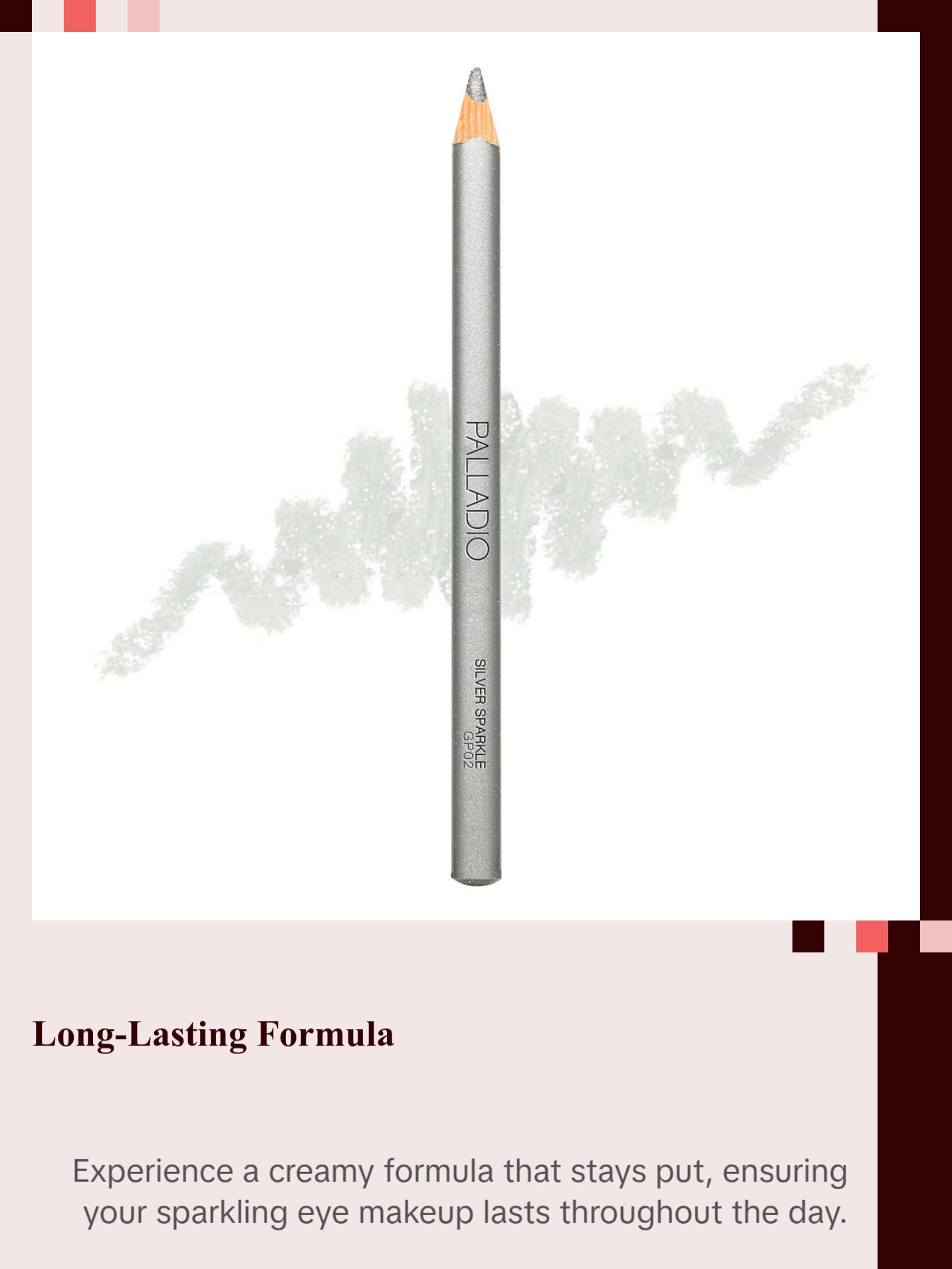 Palladio Glitter Eyeliner Pencil - Makeup Nourishing Tool for Glitter Finish