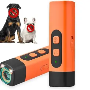 Professional sound wave dog training bark suppressor, three-core inverter anti-bark device, Training Aid, a tool for training dogs, 26.25 feet + LED flashlight, rechargeable and portable, suitable for indoor and outdoor use, safe and does not cause pain.