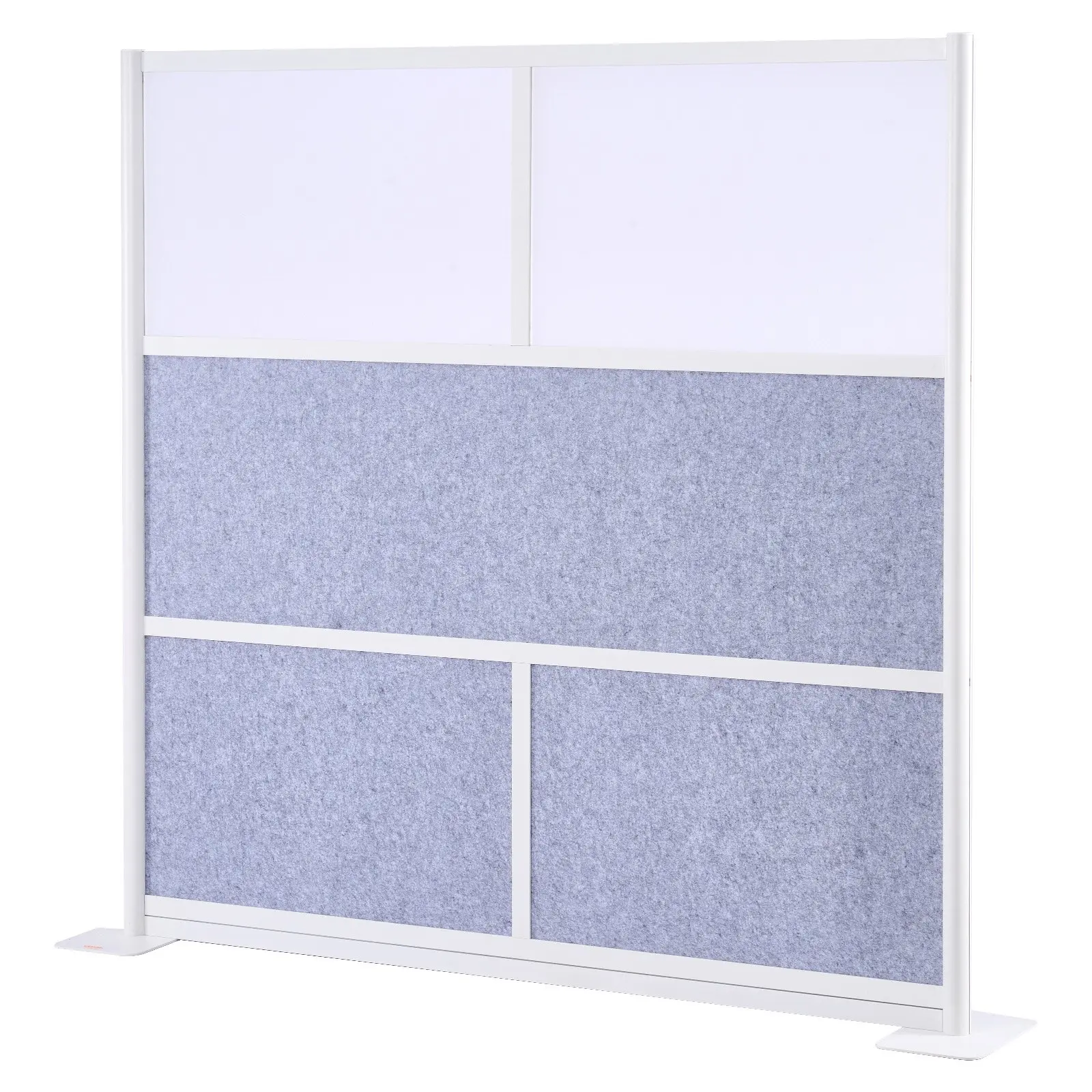 VEVOR Modern Neutral Office Wall Divider, 1-Pack Single User 70x70 Modular Freestanding Panel, PET Workstation Cubicle Partition with Frosted Windows for Office Library, Customizable Workstation Divider