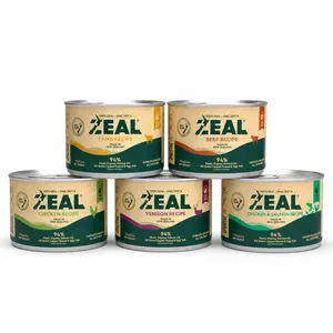 ZEAL Natural Dog Wet Food | 94% High Meat Content | Balanced Nutrition & Rich in Superfoods | Beef / Chicken / Lamb / Venison / Chicken & Salmon Recipe | Taster Pack Series | 3×170g / 4×170g / 5×170g Cans