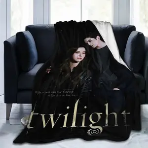 Twilight Themed Printed Flannel Blanket - Soft, Comfortable, Multi-Season Universal Blanket for Bedroom, Living Room Use