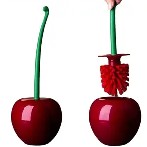🍒 Wait... This is a TOILET BRUSH?! 🤯 Cute Cherry Shaped Toilet Brush & Holder Set | Novelty Bathroom Decor & Dorm Essential, Gift, Toilet Bowl Brush