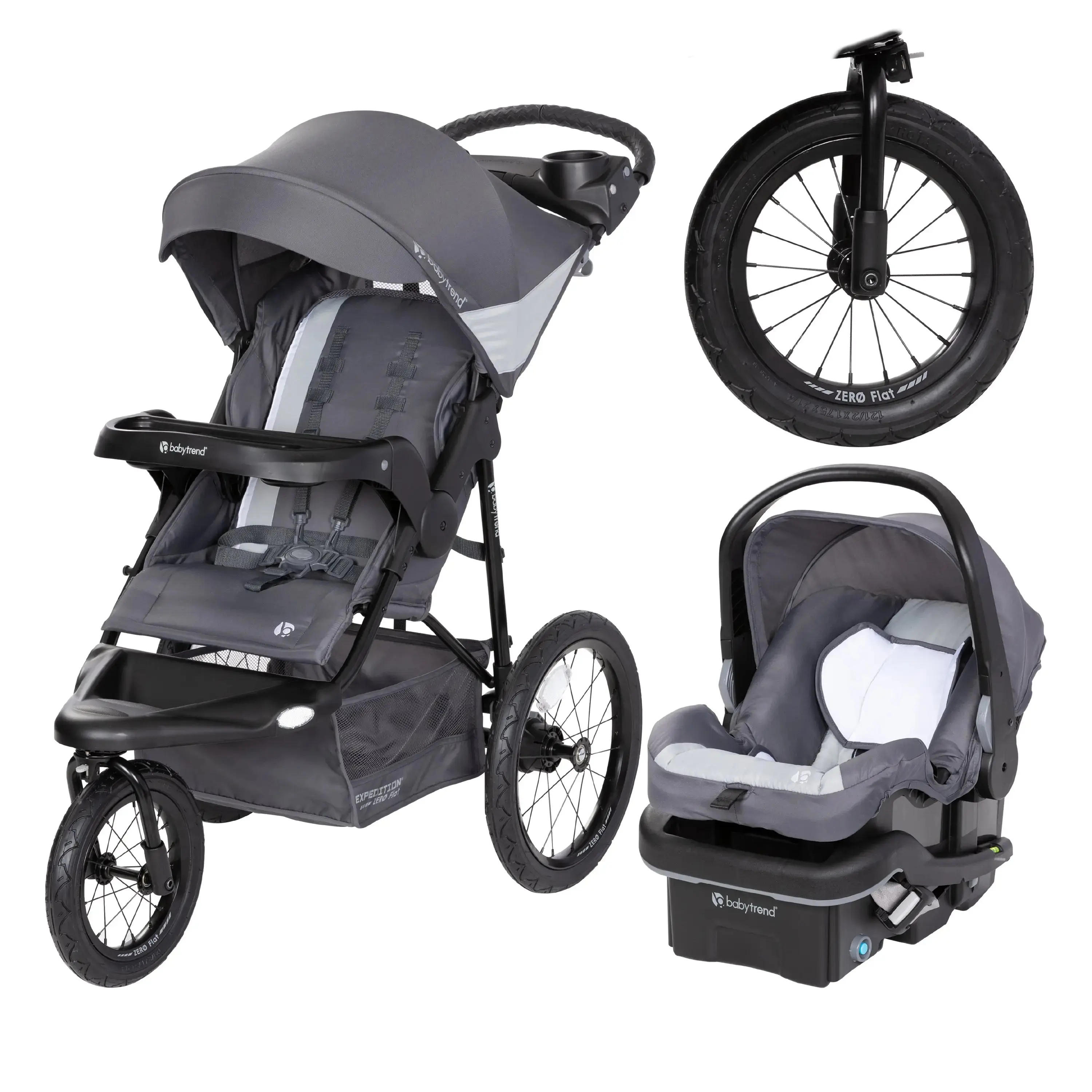 Baby Trend® Expedition® Zero Flat Jogger Travel System w/ EZ-Lift™ PLUS Infant Car Seat & LED Lights Baby Trend® Expedition® Zero Flat Jogger Travel System w/ EZ-Lift™ PLUS Infant Car Seat & LED Lights