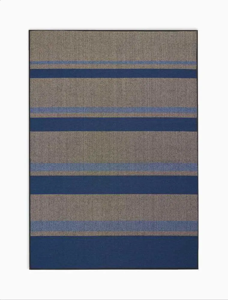 Calvin Klein San Diego CK730 Beige Cobalt Contemporary Flat Weave Rug