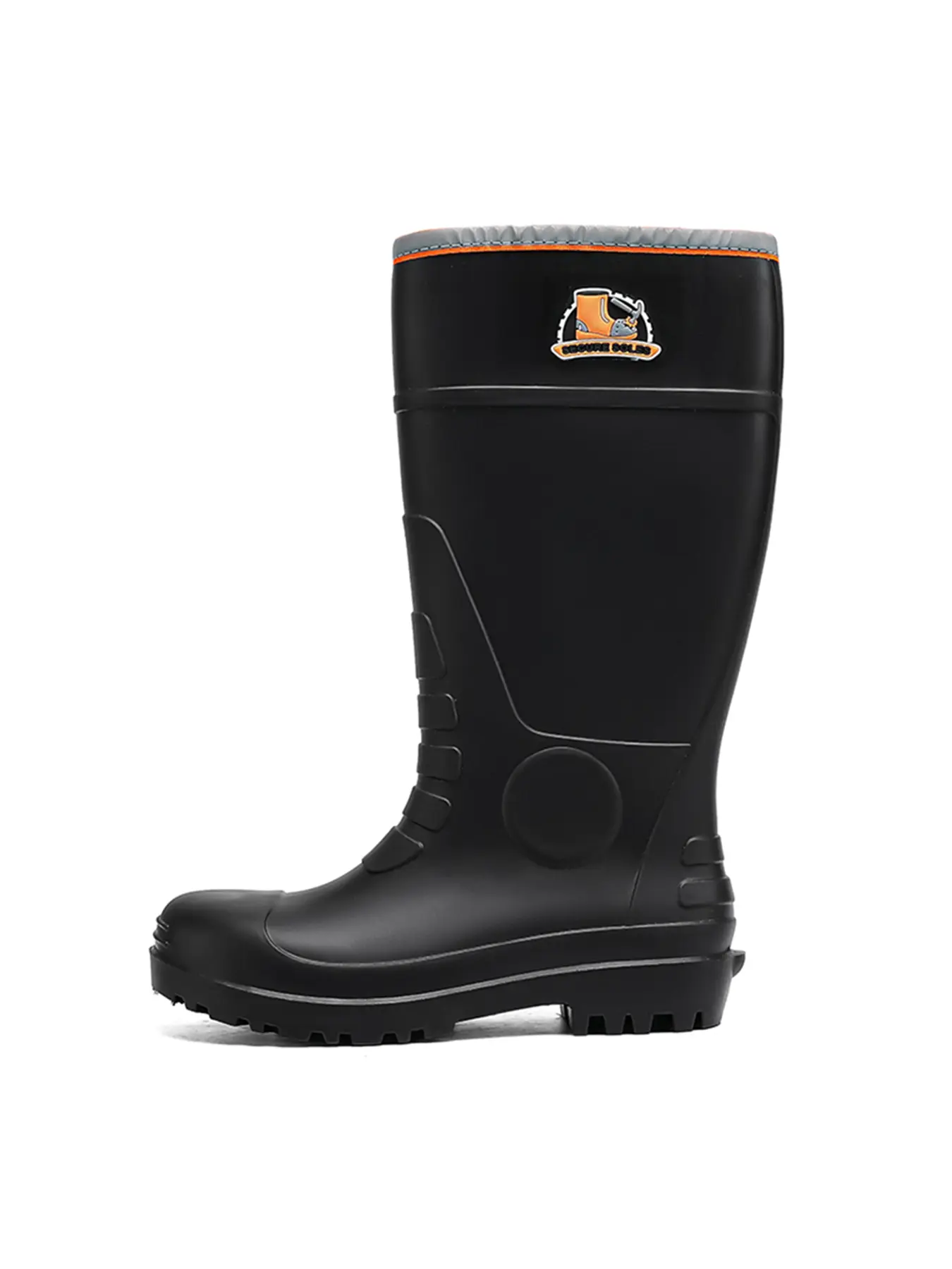 Professional Men's Long Boot, Safety Steel Plate Structure, Anti-Slip Wear-Resistant, All Seasons Outdoor Activities, Waterproof Outdoor Footwear