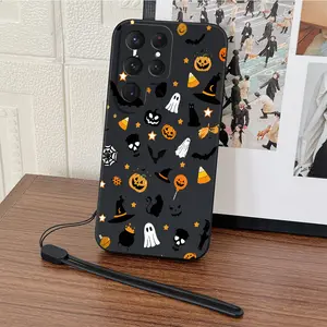 Cute Cartoon phone Case for Samsung S25 ULTRA/S24 ULTRA/S23 PLUS/S23/S22+/S21/S20 FE/NOTE20 ultra/10plus Animation Design + tpu Hand Strap