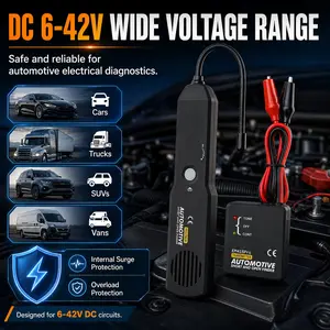 Auto Cable Short Circuit Breakpoint Tester, Automotive Continuity Tester, Car Broken Wire Detector, 6-42v Voltage Range, Essential Diagnostic Tool for Vehicles
