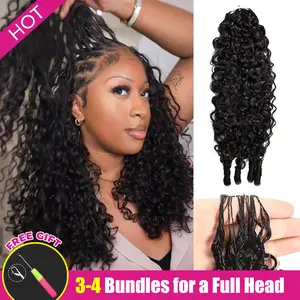 ISEE HAIR Burmese Curly Crochet Braid Hair Extensions Miracle Knots Human Hair Extensions Pre-Separated 50g/Pack (32-38 Strands Per Pack）– Knotless Boho Braids Vacation Hair #WorldCup2026#gameday outfits#SummerWins #DealsForYouDays
