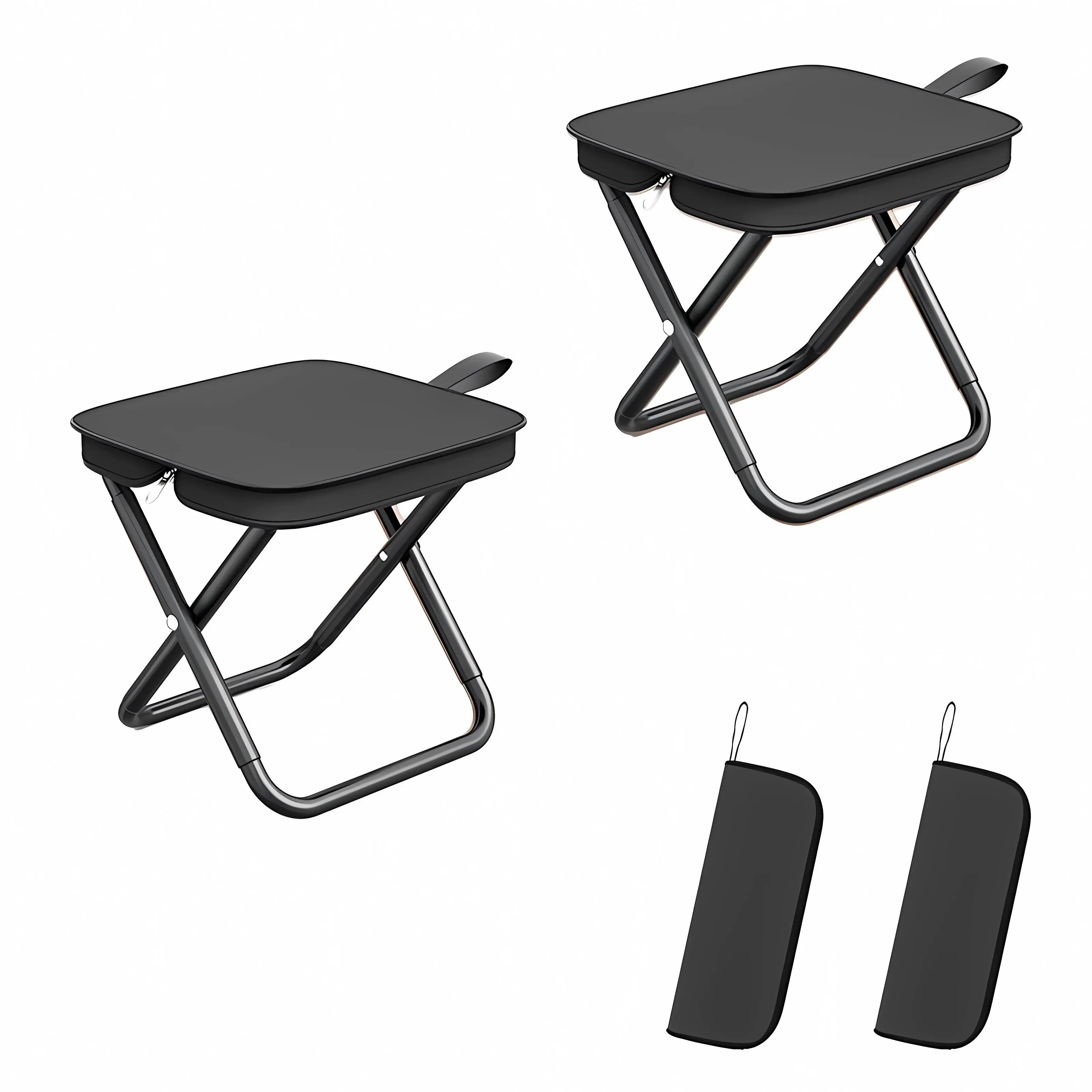 Portable Folding Chair Ultra Lightweight 1.5 lbs Collapsible Stool, Upgraded Retractable Telescoping Camping Stool, 400lb Heavy Duty Outdoor Seat for Hiking Fishing BBQ Camping Travel Gift for Her & Him essentials