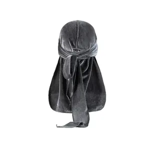 Velvet Durag Headwraps With Long Tail For 360 Waves Doo Rag