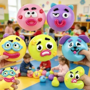 NEW Smushers Squishy Cutie Toy ,Funny Face Curiosities Dog Face Swap Squishy Soft Moldable Multisensory Stress Relief for Anxiety Safe Maltose Material Portable Sensory Decompression Party Favors