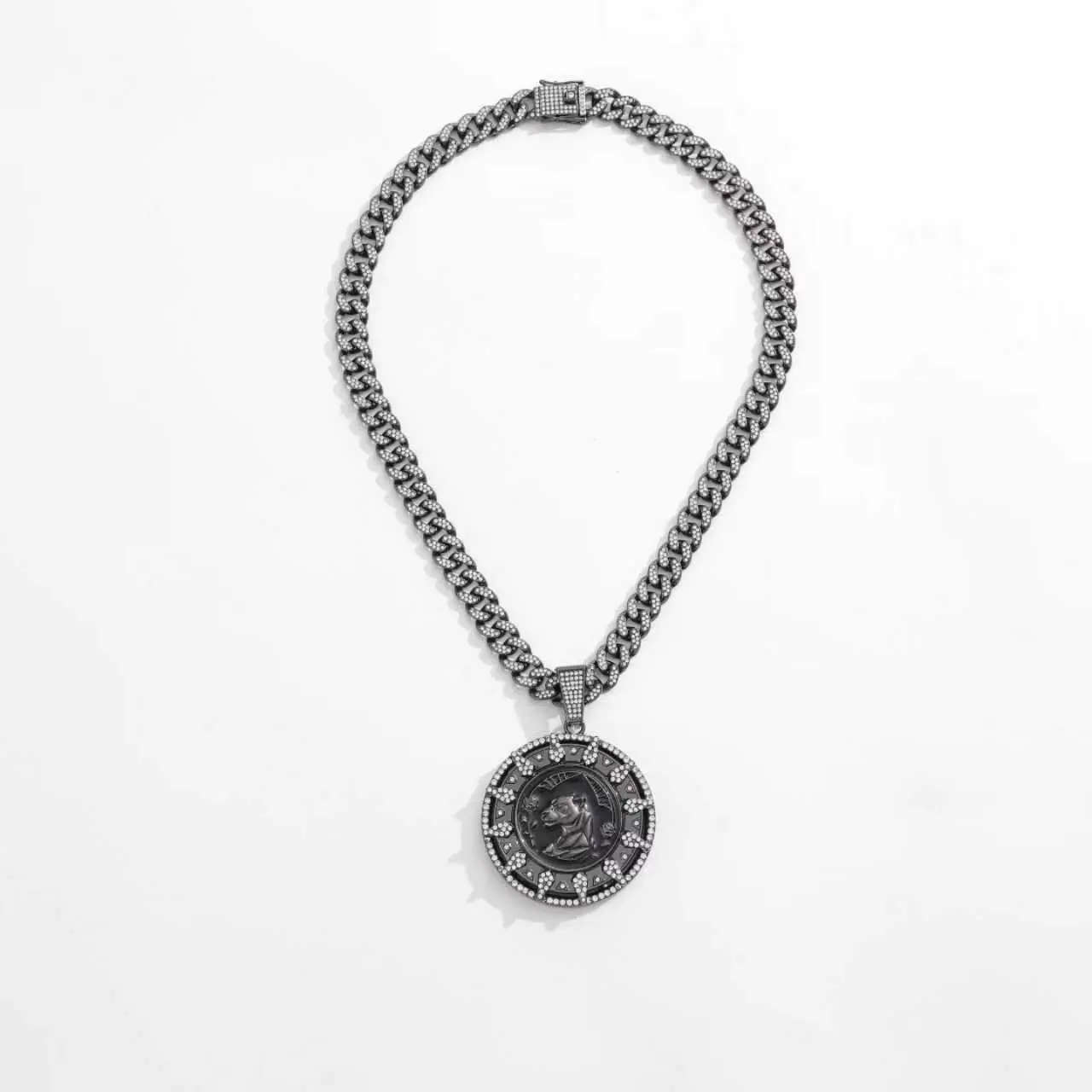 Black Panther pendant necklace.