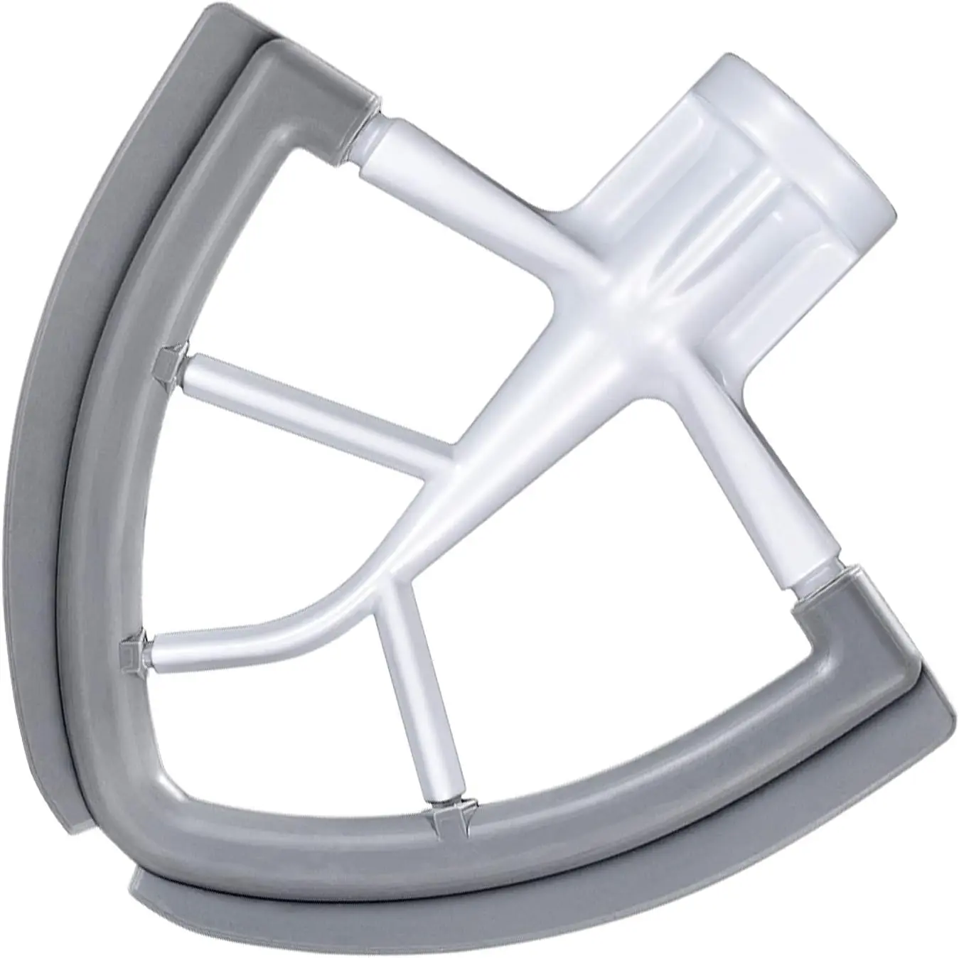 Flex Edge Beater for 4.5/5 QT Tilt Head Stand Mixer, Beater with Double Silicone Edge, Mixer Paddle, Perfect 4.5/5 Quart Tilt Head Stand Mixer Attachment, White