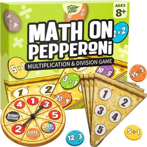 Pidoko Kids Matheroni Pepperoni | Math Games for Kids Ages 8+ | Multiplication and Division Magnetic Pizza Game