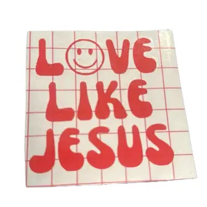 Love Like Jesus Decal for Windshield Windows Vehicles Walls Easy Application Weather Resistant Sticker