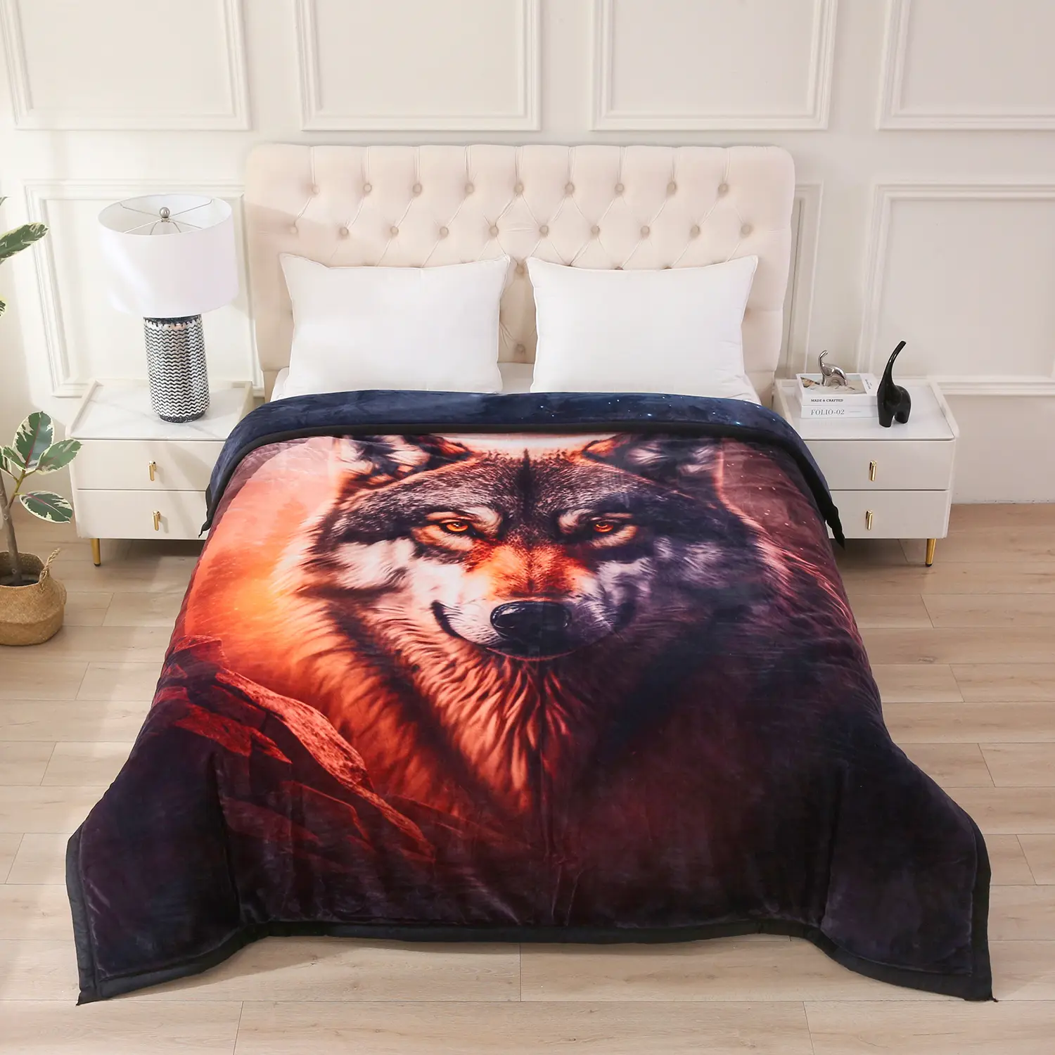 3-Ply Printed Fleece Blanket Plush Raschel Blanket Silky Soft-8.6 Ib King Size Ultra Soft Crystal Velvet Texture Embossed Rose Design Blocks of Colors Background