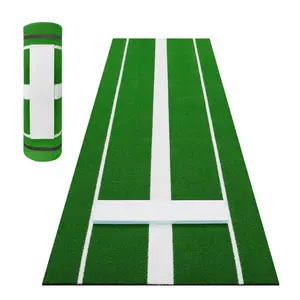 Garvee 10x3 ft Professional Softball Pitching Mat, Portable Professional Softball Pitching Mound with Heavy Duty Non-Slip Rubber Base & Dense Turf for Indoor Outdoor Pitching Lane Softball Training Aid