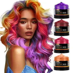 Goiple 4oz Temporary Hair Color Wax for Men Women Kids - Red Purple Orange Claret - Daily Party DIY Washable Hair Chalk Haircolor Ombre Balayage