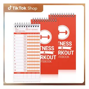 3 Pcs Gym Journal 4'' x 8'' Fitness and Workout Book Notebook 70 Sheets Workout Log Bodybuilding Workout Book Tracker Workout Planner Notepad for Women Men Training Goal