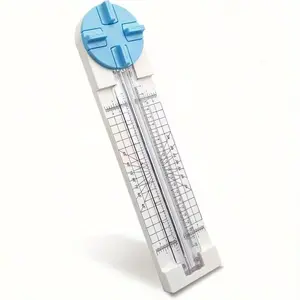 Paper Trimmer, 4 Styles Craft Paper Cutter Multi-Function Scrapbooking Tool for Cutting Paper Photos Scrapbook Postcard (Straight, Wave, Perforated and Creasing Lines) (Blue+pink) All-in-One