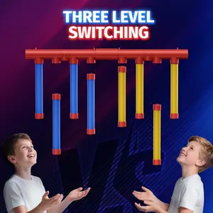 Quick Reaction Challenge Set, Multi-Player Interactive Reflex Trainer, 8 Sticks, Indoor Outdoor Party Game, Family Fun Game, Christmas Halloween New Year Gift