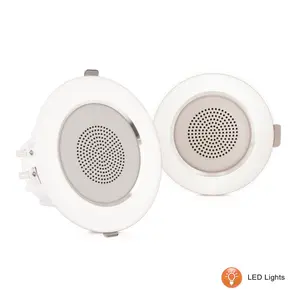 3.5" Ceiling Speakers 140W LED Light Aluminum Frame 2-Way Sound