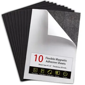 Magnetic Adhesive Sheet, Flexible Magnetic Sheet with Adhesive Backing, Easy to Peel & Stick, Easy to Cut Magnetic Adhesive Sheets, Double Sided Adhesive